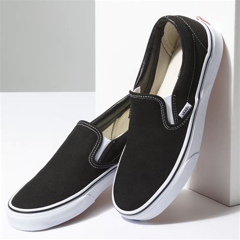 classic slip on black sneakers